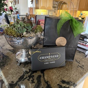 A Wildflower - Succulent arrangement and Champagne chocolates - Florists Near Me - Gardnerville, Nevada