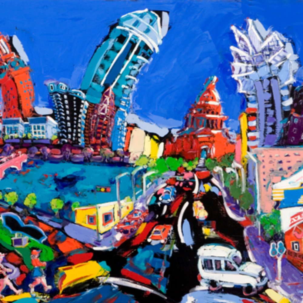 Dumont Studio - Austin, Tx cityscape from South Congress - Art Galleries Near Me - Manor, Texas