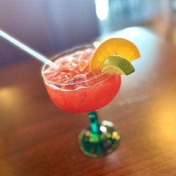 La Cantina Mexican Restaurant - Strawberry margarita on the rocks - Mexican Near Me - Indianapolis, Indiana