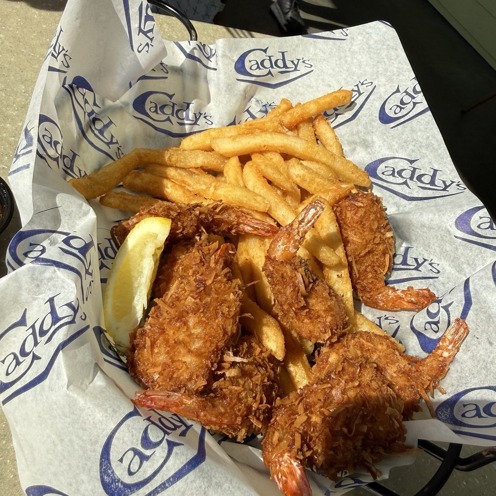 Caddy's Madeira Beach - Coconut Shrimp Basket - Bars Near Me - Madeira Beach, Florida