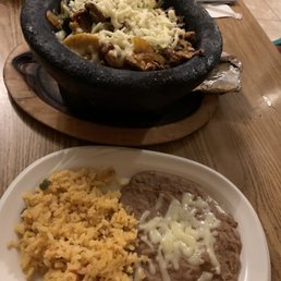 El TIO JUAN SPECIAL, beef steak, shrimp, vegetables with cheese in hot stone bowl. Rice, beans and a hot tortilla included. El TIO JUAN SPECIAL, beef steak, shrimp, vegetables with cheese in hot stone bowl. Rice, beans and a hot tortilla included.