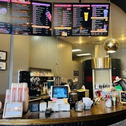 Milk Tea Cafe - Front counter menu