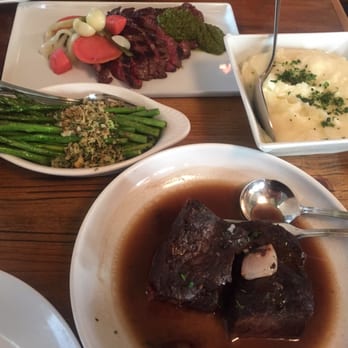 Communal - Skirt steak, mashed potatoes, short ribs and asparagus - New American Near Me - Provo, Utah