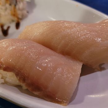 Flounder's Chowder House - Hamachi nigiri. - Seafood Near Me - Gulf Breeze, Florida Flounder's Chowder House - Hamachi nigiri. - Seafood Near Me - Gulf Breeze, Florida
