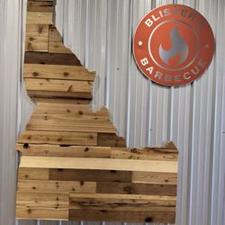 Blister's BBQ - Inside signage.