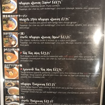 Wagaya - Menu as of 11/2018 - Ramen Near Me - Honolulu, Hawaii Wagaya - Menu as of 11/2018 - Ramen Near Me - Honolulu, Hawaii