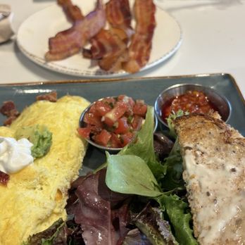 First Watch - Bacado with the added Calabrian chili mix - love this! And a side of bacon! - Breakfast & Brunch Near Me - Clermont, Florida