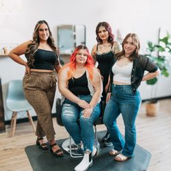 Blush Beauty Bar - blush stylists 2025 -- Alexa, Marianne, April, Brooke (left to right)