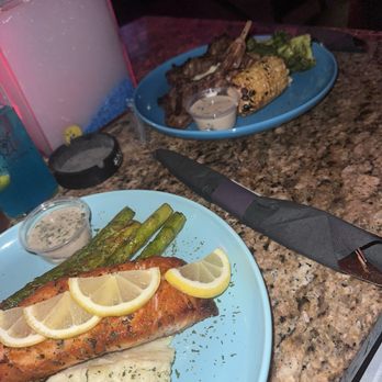 Sunset Rooftop - Salmon Entree - Hookah Bars Near Me - Los Angeles, California Sunset Rooftop - Salmon Entree - Hookah Bars Near Me - Los Angeles, California