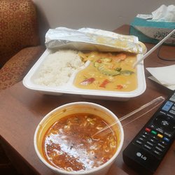 Golden Dragon - Hot & Sour soup, shrimp curry.
