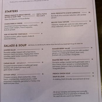 Juniper at Vertex Sky Bar - Starters and Salads - Bars Near Me - Rapid City, South Dakota Juniper at Vertex Sky Bar - Starters and Salads - Bars Near Me - Rapid City, South Dakota