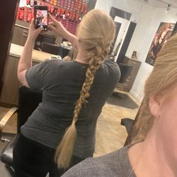 Distinctive Salon - Beautiful multi tone color depth! Quick braid. Rushed photograph. But you get the picture!