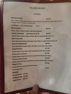 Menu photo 2 Willows on Main West Point, CA