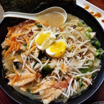 Yojimbo - Seafood ramen w miso soup. This is a REALLY Big bowl (~10" round on top) as I had to take half home. - Sushi Bars Near Me - Alameda, California