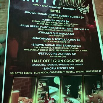 Brown Sugar Bar & Restaurant - Happy Hour Menu - Cuban Near Me - New York, New York Brown Sugar Bar & Restaurant - Happy Hour Menu - Cuban Near Me - New York, New York