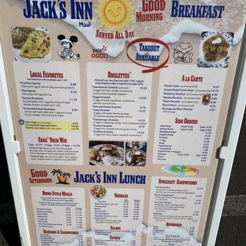 Jack's Inn - Food Menu - Breakfast & Brunch Near Me - Kahului, Hawaii Jack's Inn - Food Menu - Breakfast & Brunch Near Me - Kahului, Hawaii