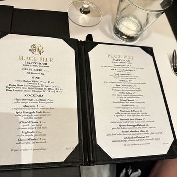 Black+Blue Vancouver - happy hour menu - Steakhouses Near Me - Vancouver, British Columbia