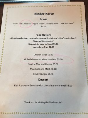 Menu photo 4 The Glockenspiel Mount Angel, OR