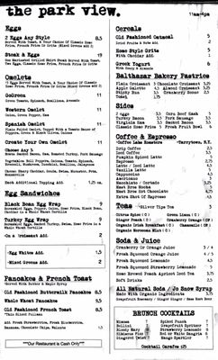 Menu photo 6 The Park View New York, NY Menu photo 6 The Park View New York, NY