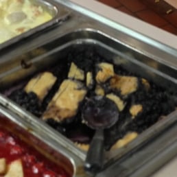 One of the many delicious dessert options... Blueberry cobbler... Or is it crude oil with a heavy sheen? Not really sure One of the many delicious dessert options... Blueberry cobbler... Or is it crude oil with a heavy sheen? Not really sure