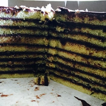 SugarBakers Cakes - Cut inside showing all the layers of the Smith Island Cake - Bakeries Near Me - Catonsville, Maryland