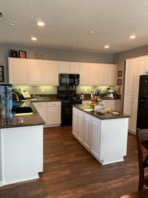 Cabinet painting and refinishing - These are different kitchen refinishing projects. All professionally done! Cabinet painting and refinishing - These are different kitchen refinishing projects. All professionally done!