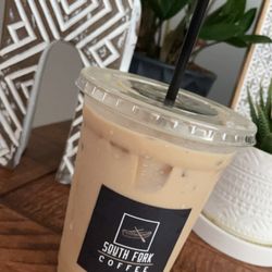 South Fork Coffee - Iced caramel latte
