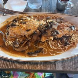 Chicken Marsala enough for leftovers for lunch.