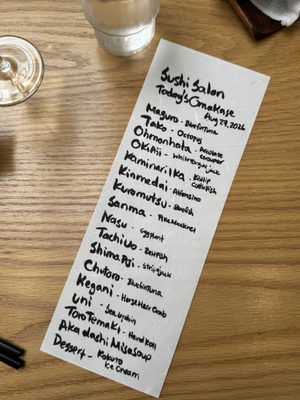 Menu photo 1 Sushi Salon Oakland, CA Menu photo 1 Sushi Salon Oakland, CA