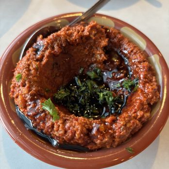 Tanoor Bellevue - Muhammarah (small portion included with shawarma plate) - Halal Near Me - Bellevue, Washington Tanoor Bellevue - Muhammarah (small portion included with shawarma plate) - Halal Near Me - Bellevue, Washington