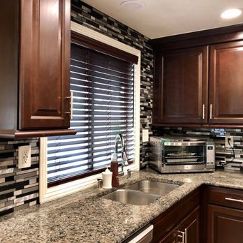 JFM Tile Designs - Very tough installation between the window frame and the cabinet, but he handled it expertly. - Tiling Near Me JFM Tile Designs - Very tough installation between the window frame and the cabinet, but he handled it expertly. - Tiling Near Me