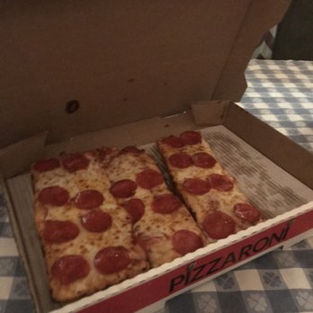 Pizzaroni - Deep Dish Pepperoni - I was satisfied after two square slices as the dough was thick and tasty. - Pizza Near Me - Pomona, California