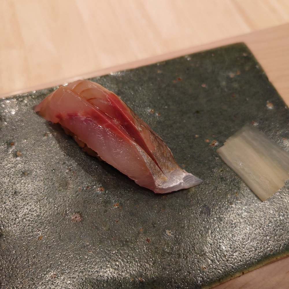 Sushi Kaneyoshi - Aji (Japanese horse mackerel). - Sushi Bars Near Me - Los Angeles, California Sushi Kaneyoshi - Aji (Japanese horse mackerel). - Sushi Bars Near Me - Los Angeles, California