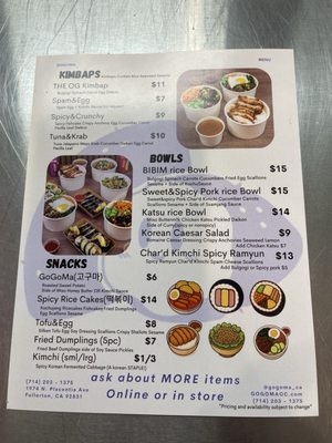 Menu photo 1 GoGoMa Fullerton, CA
