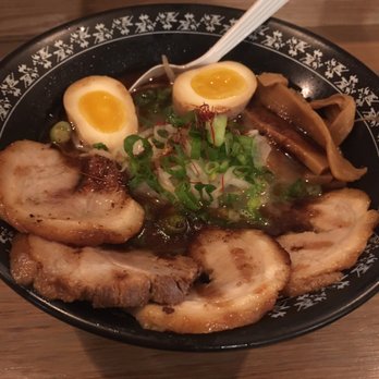 Ramen Setagaya - Black Garlic Tonkotsu with eggs - Ramen Near Me - Brooklyn, New York Ramen Setagaya - Black Garlic Tonkotsu with eggs - Ramen Near Me - Brooklyn, New York