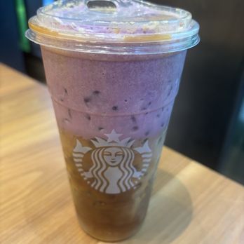 Starbucks - Venti Iced Ube Coconut Cream Shaken Espresso ($6.75) - Coffee & Tea Near Me - Seattle, Washington Starbucks - Venti Iced Ube Coconut Cream Shaken Espresso ($6.75) - Coffee & Tea Near Me - Seattle, Washington