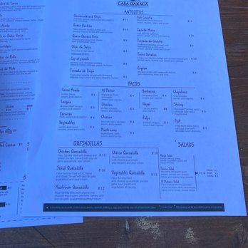 Casa Oaxaca - Menu - Mexican Near Me - Bethesda, Maryland Casa Oaxaca - Menu - Mexican Near Me - Bethesda, Maryland