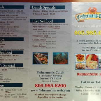 Fishermen's Catch - Menu - Page 1 of 2 - Seafood Markets Near Me - Oxnard, California Fishermen's Catch - Menu - Page 1 of 2 - Seafood Markets Near Me - Oxnard, California