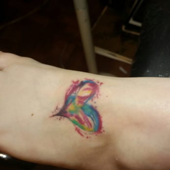 High Noon Tattoo - Watercolor heart on my girlfriend's foot - her first tattoo! - Tattoo Near Me - Phoenix, Arizona High Noon Tattoo - Watercolor heart on my girlfriend's foot - her first tattoo! - Tattoo Near Me - Phoenix, Arizona
