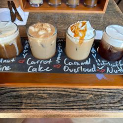 The Lady's flight. She loved it. Hazelnut Praline was her favorite. Fluffer Nutter was her 2nd. Caramel 3rd. She liked the carrot cake.