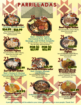 Menu photo 3 El Emperador Mexican Restaurant Tomball, TX