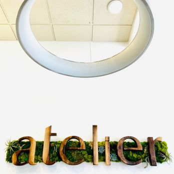 Atelier Studio - Amazing new front desk signage that any plant mom could appreciate - Hair Stylists Near Me - San Jose, California