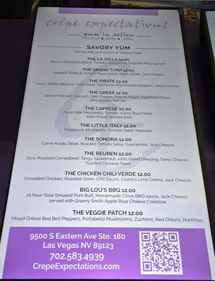 Menu photo 1 Crêpe Expectations Las Vegas, NV
