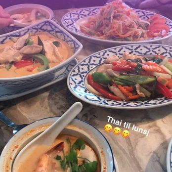 Thai Orchid Cafe - Tom Yum Goong, Som Tam, Penang curry og Kra Pao med kylling - Thai Near Me - Oslo, 03