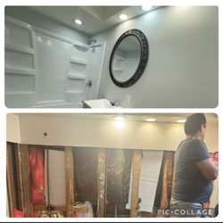 Bathroom remodeled in 2 days. From Demo to running shower in 48 hours.
