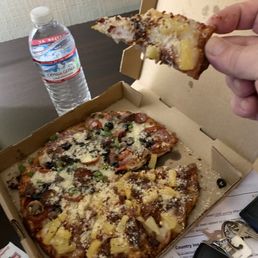 Tiniest pizza slice in the world! Small pizza, finger-sized slices, so cute!! Great for kids, not so much for adults Tiniest pizza slice in the world! Small pizza, finger-sized slices, so cute!! Great for kids, not so much for adults