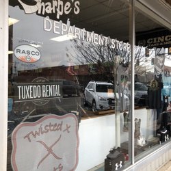Sharpe's Department Store - A shop with a little bit of everything: cow-person boots (ladies & gents), tee shirts, bras, underwear & everything in between! Feb. '19.