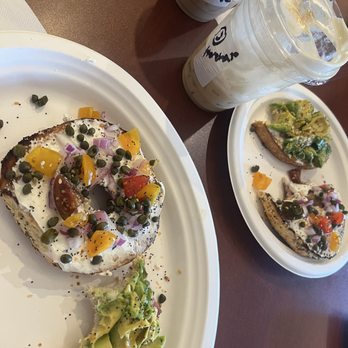Perkin'Up Coffee House - Avocado toast and loaded bagel - Coffee & Tea Near Me - Acton, California
