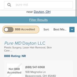 PureMD - Pure MD is NOT accredited by the Better Business Bureau.