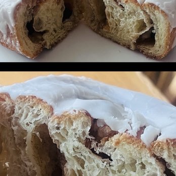 The Flour Shop - Glazed Cinnamon Raisin Coffee Roll: Croissant dough rolled w/ cinnamon sugar & raisins, glazed. We really enjoyed the texture. - Bakeries Near Me - Bethlehem, Pennsylvania
